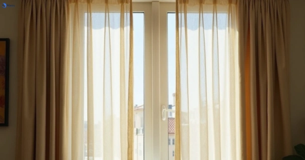 Dusty and dull curtains in east-brisbane before steam cleaning